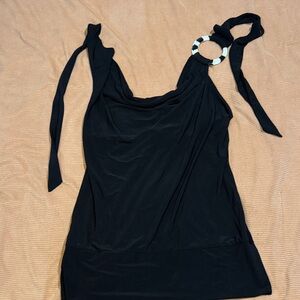 Rue21 Black Gathered Top